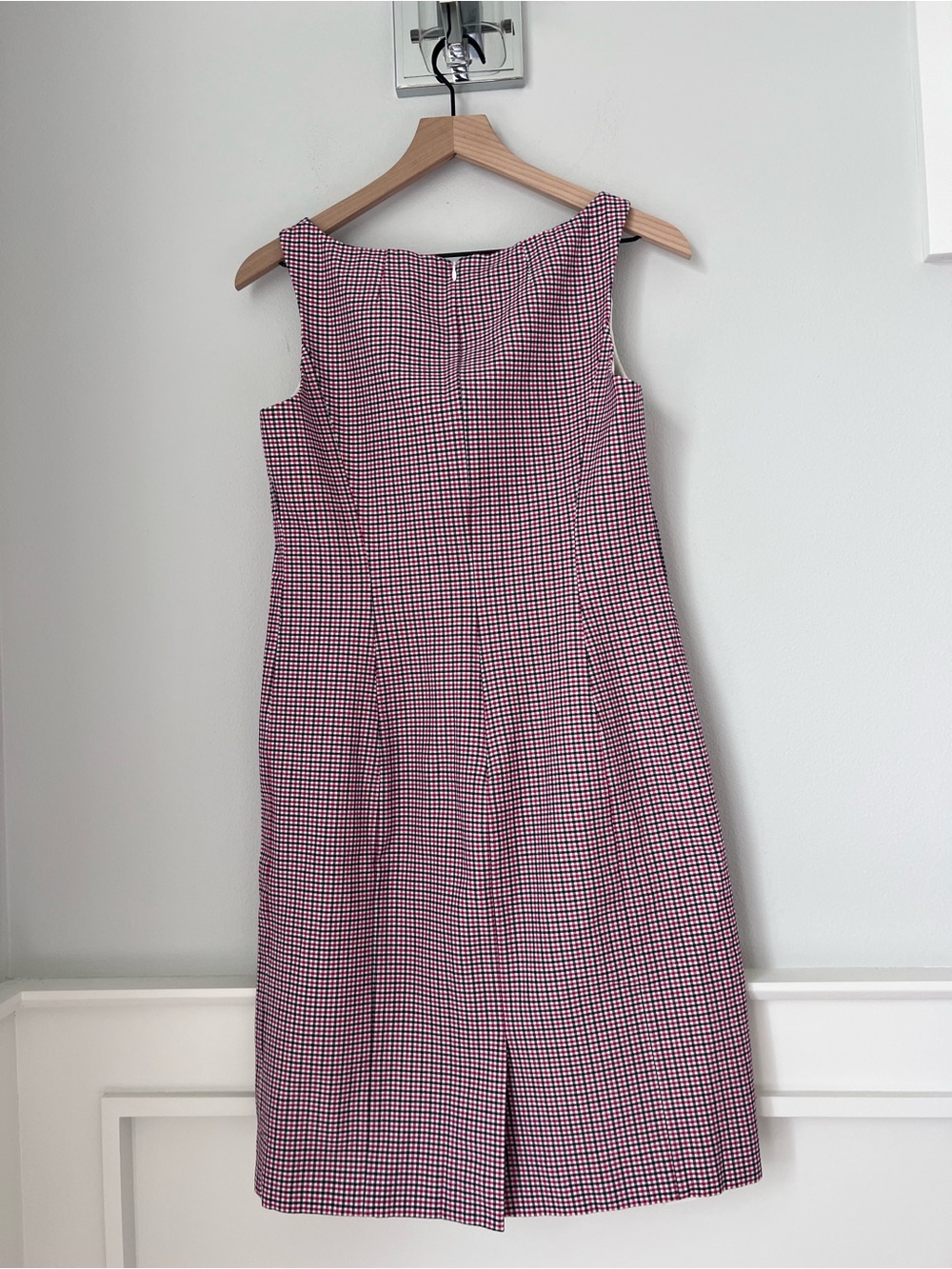 J. Crew Pink Gingham Midi Shift Dress - Picture 4 of 14